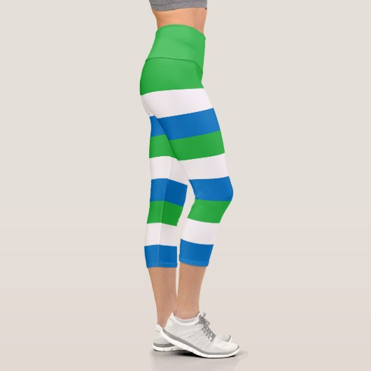 Flagge von Sierra Leone Capri Leggings (Rechts)