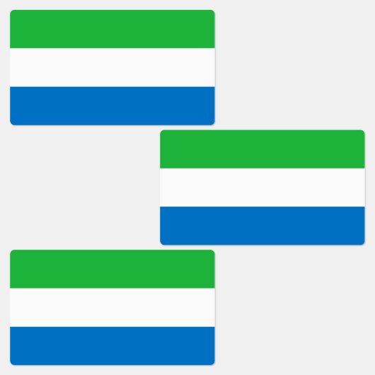 Flagge von Sierra Leone Etiketten (Gruppe)
