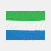 Flagge von Sierra Leone Fleecedecke (Vorderseite (Horizontal))