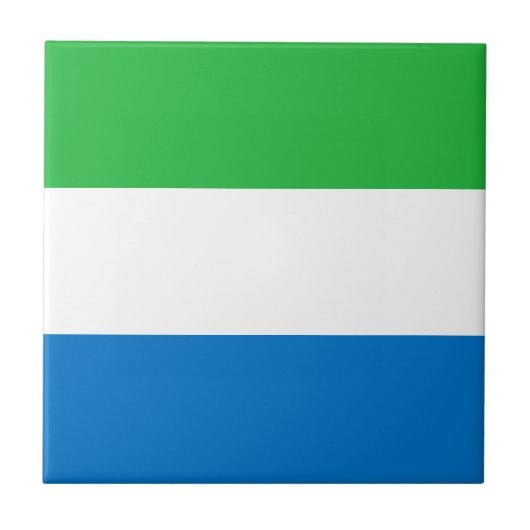 Flagge von Sierra Leone Fliese (Vorderseite)
