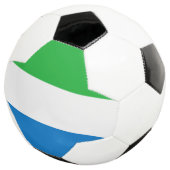Flagge von Sierra Leone Fußball (Dreiviertel)