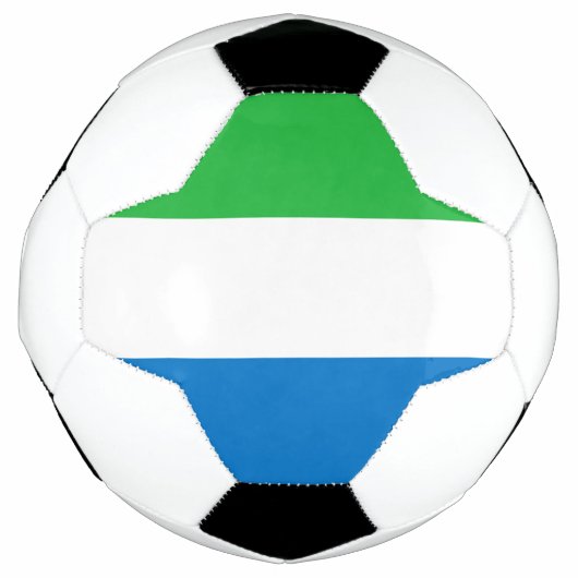 Flagge von Sierra Leone Fußball (Vorderseite)