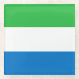 Flagge von Sierra Leone Glasuntersetzer