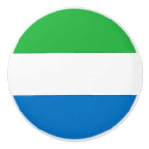 Flagge von Sierra Leone Keramikknauf
