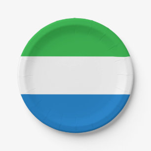 Flagge von Sierra Leone Pappteller