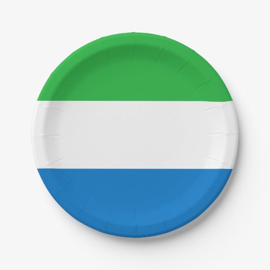 Flagge von Sierra Leone Pappteller (Vorderseite)