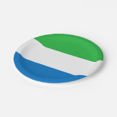 Flagge von Sierra Leone Pappteller (Schrägansicht)