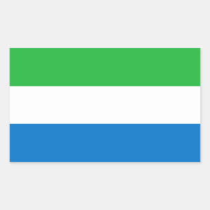 Flagge von Sierra Leone Rechteckiger Aufkleber