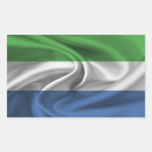 Flagge von Sierra Leone Rechteckiger Aufkleber