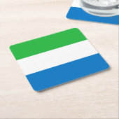 Flagge von Sierra Leone Rechteckiger Pappuntersetzer (angewinkelt)