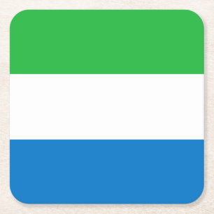Flagge von Sierra Leone Rechteckiger Pappuntersetzer