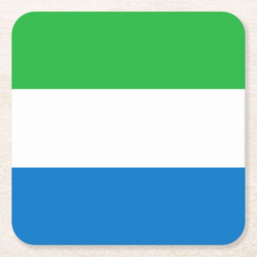 Flagge von Sierra Leone Rechteckiger Pappuntersetzer (Vorderseite)