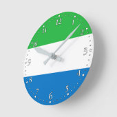 Flagge von Sierra Leone Runde Wanduhr (Winkel)