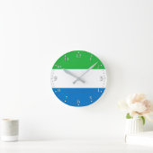 Flagge von Sierra Leone Runde Wanduhr (Zuhause)