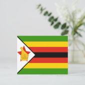 Flagge von Simbabwe Postkarte (Stehend Vorderseite)