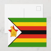 Flagge von Simbabwe Postkarte (Vorne/Hinten)