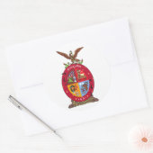 Flagge von Sinaloa Runder Aufkleber (Umschlag)