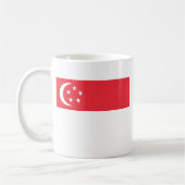 Flagge von Singapur - 新加坡国旗 - Bendera Singapura Kaffeetasse (Links)