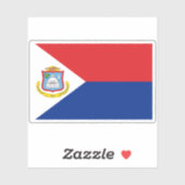 Flagge von Sint Maarten Aufkleber (Blatt)