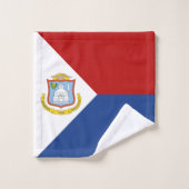 Flagge von Sint Maarten Badhandtuch Set (Waschlappen)