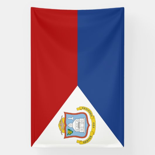 Flagge von Sint Maarten Banner (Vertikal)