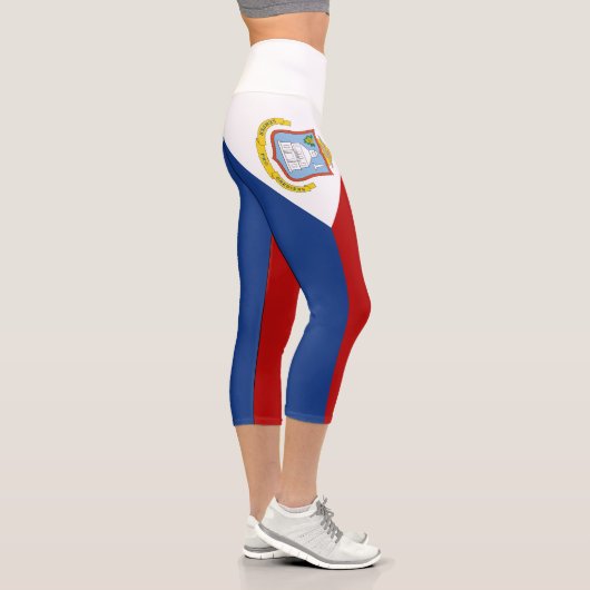 Flagge von Sint Maarten Capri Leggings (Rechts)