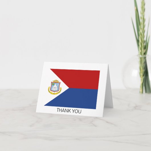 Flagge von Sint Maarten Dankeskarte (Vorderseite)