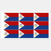 Flagge von Sint Maarten Etiketten (Blatt)