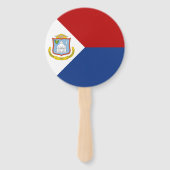 Flagge von Sint Maarten Fächer (Rückseite)