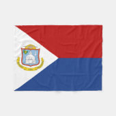 Flagge von Sint Maarten Fleecedecke (Vorderseite (Horizontal))