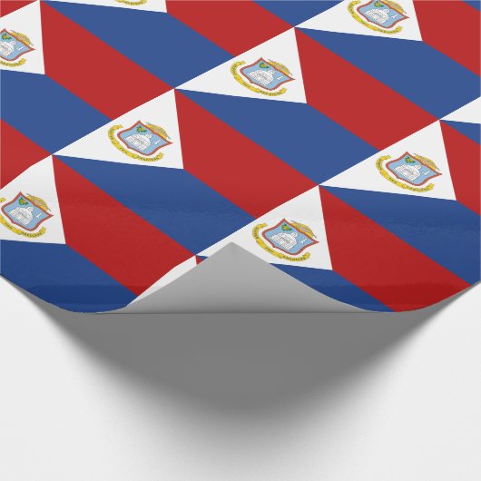 Flagge von Sint Maarten Geschenkpapier (Ecke)