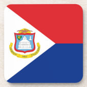 Flagge von Sint Maarten Getränkeuntersetzer (Vorderseite)