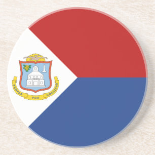 Flagge von Sint Maarten Getränkeuntersetzer