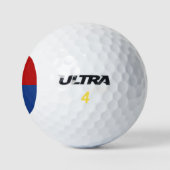 Flagge von Sint Maarten Golfball (Logo)