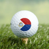 Flagge von Sint Maarten Golfball (Insitu T-Shirt)