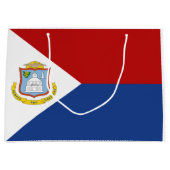 Flagge von Sint Maarten Große Geschenktüte (Vorderseite)