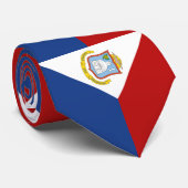 Flagge von Sint Maarten Krawatte (Gerollt)