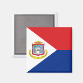 Flagge von Sint Maarten Magnet (Vorderseite/Rückseite)
