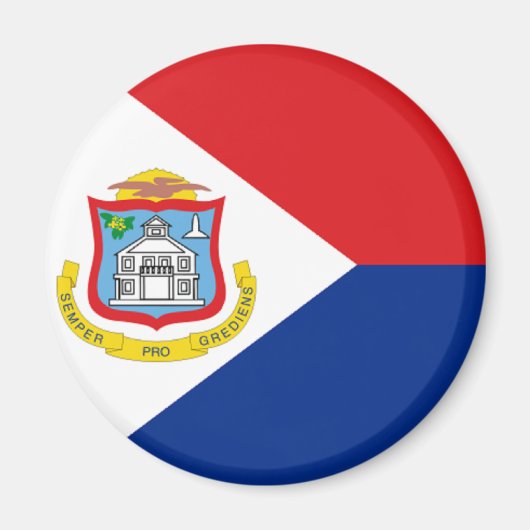Flagge von Sint Maarten Magnet (Vorne)