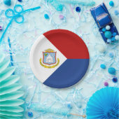 Flagge von Sint Maarten Pappteller (Party)