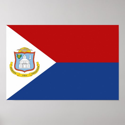 Flagge von Sint Maarten Poster (Vorne)