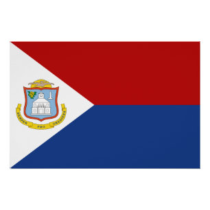 Flagge von Sint Maarten Poster