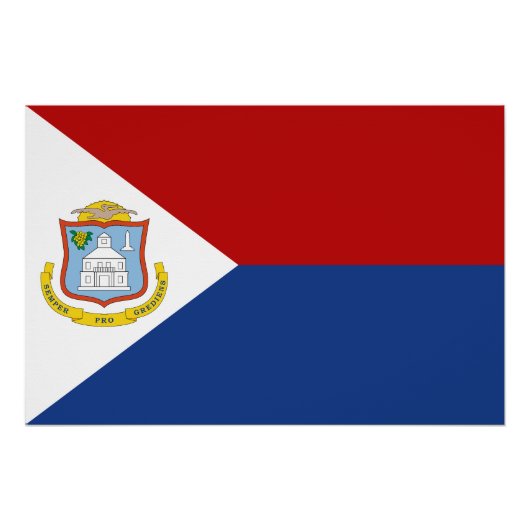 Flagge von Sint Maarten Poster (Vorderseite)