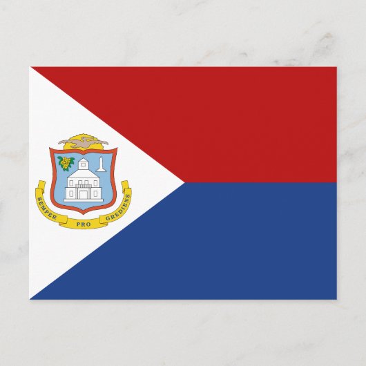 Flagge von Sint Maarten Postkarte (Vorderseite)