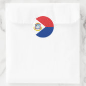Flagge von Sint Maarten Runder Aufkleber (Tasche)