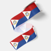 Flagge von Sint Maarten Satinband (Rückseite)