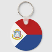 Flagge von Sint Maarten Schlüsselanhänger (Rückseite)