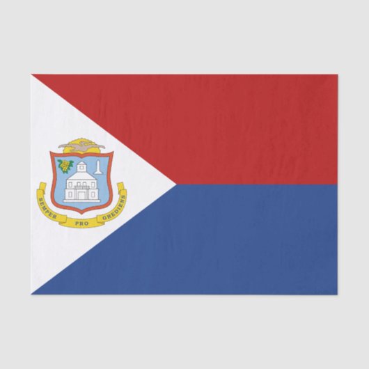 Flagge von Sint Maarten Seidenpapier (Vorderseite)
