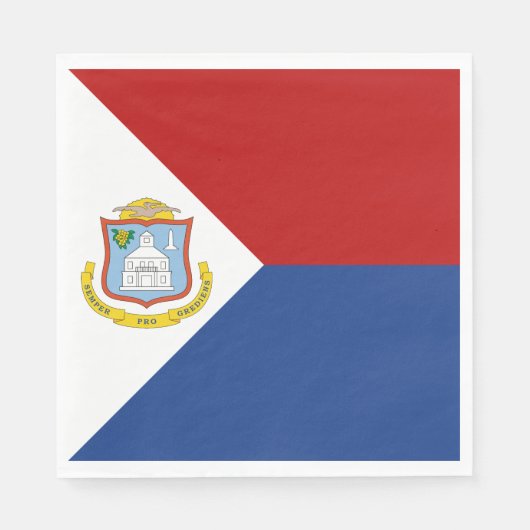 Flagge von Sint Maarten Serviette (Vorderseite)