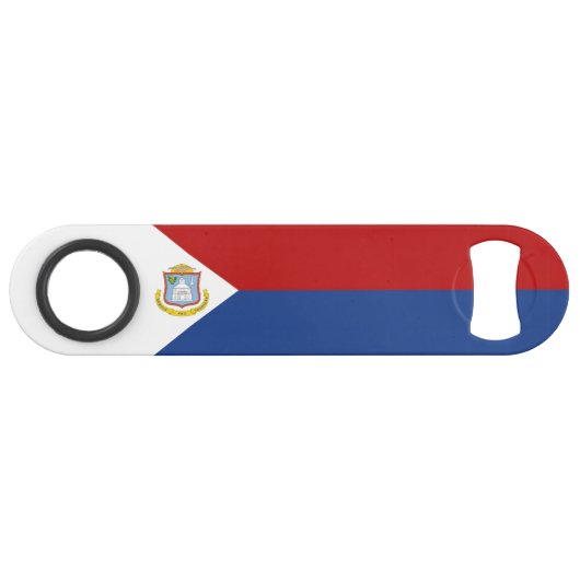 Flagge von Sint Maarten Speed Flaschenöffner (Vorderseite (Horizontal))